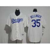 MLB Los Angeles Dodgers 35 Cody Bellinger White Cool Base Stitched Men Jersey