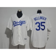 MLB Los Angeles Dodgers 35 Cody Bellinger White Cool Base Stitched Men Jersey