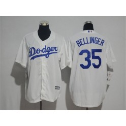 MLB Los Angeles Dodgers 35 Cody Bellinger White Cool Base Stitched Men Jersey
