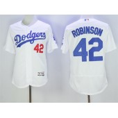 MLB Los Angeles Dodgers 42 Jackie Robinson White 2016 Flexbase Majestic Baseball Men Jersey