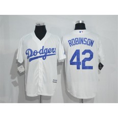 MLB Los Angeles Dodgers 42 Jackie Robinson White Cool Base Stitched Men Jersey