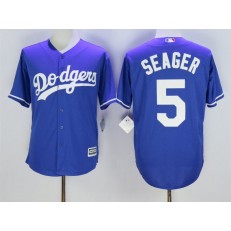 MLB Los Angeles Dodgers 5 Corey Seager Blue New Cool Base Stitched Men Jersey