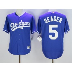 MLB Los Angeles Dodgers 5 Corey Seager Blue New Cool Base Stitched Men Jersey