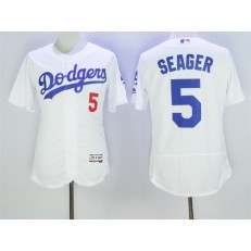 MLB Los Angeles Dodgers 5 Corey Seager White 2016 Flexbase Majestic Baseball Men Jersey