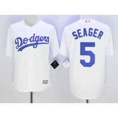 MLB Los Angeles Dodgers 5 Corey Seager White New Cool Base Stitched Men Jersey