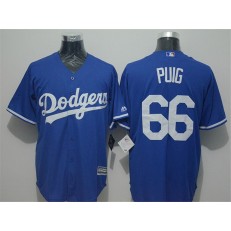 MLB Los Angeles Dodgers 66 Yasiel Puig Blue New Cool Base Men Jersey