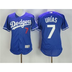 MLB Los Angeles Dodgers 7 Julio Urias Blue 2016 Flexbase Majestic Baseball Men Jersey