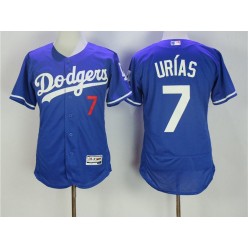 MLB Los Angeles Dodgers 7 Julio Urias Blue 2016 Flexbase Majestic Baseball Men Jersey