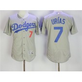 MLB Los Angeles Dodgers 7 Julio Urias Gray 2016 Flexbase Majestic Baseball Men Jersey