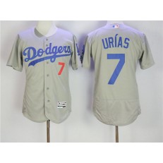 MLB Los Angeles Dodgers 7 Julio Urias Gray 2016 Flexbase Majestic Baseball Men Jersey