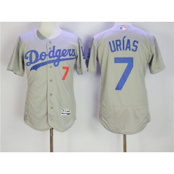 MLB Los Angeles Dodgers 7 Julio Urias Gray 2016 Flexbase Majestic Baseball Men Jersey