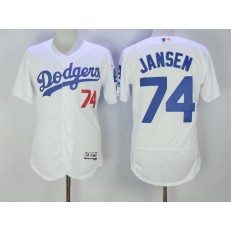 MLB Los Angeles Dodgers 74 Kenley Jansen White 2016 Flexbase Majestic Baseball Men Jersey