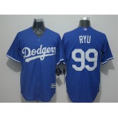 MLB Los Angeles Dodgers 99 Hyun-Jin Ryu Blue New Cool Base Men Jersey