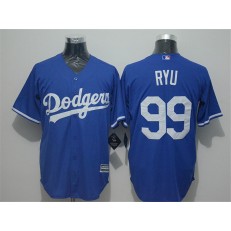 MLB Los Angeles Dodgers 99 Hyun-Jin Ryu Blue New Cool Base Men Jersey