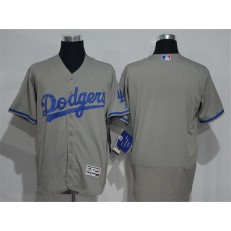 MLB Los Angeles Dodgers Blank Gray 2016 Flexbase Majestic Baseball Men Jersey