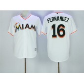 MLB Miami Marlins 16 Jose Fernandez White Home Stitched Majestic Cool Base Men Jersey