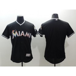 MLB Miami Marlins Blank Black Flexbase 2016 Player Baseball Men Jersey