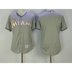MLB Miami Marlins Blank Gray Flexbase 2016 Player Baseball Men Jersey