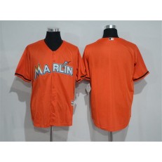 MLB Miami Marlins Blank Orange Road Stitched Majestic Cool Base Men Jersey