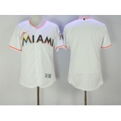MLB Miami Marlins Blank White Flexbase 2017 Player Baseball Men Jersey