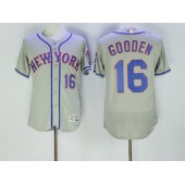 MLB New York Mets 16 Dwight Gooden Retired Gray 2016 Flexbase Majestic Baseball Men Jersey