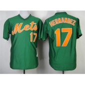 MLB New York Mets 17 Keith Hernandez 1985 Green Throwback Men Jersey