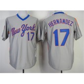 MLB New York Mets 17 Keith Hernandez 1987 Gray Throwback Men Jersey