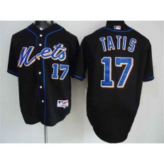 MLB New York Mets 17 Tatis Black Men Jersey