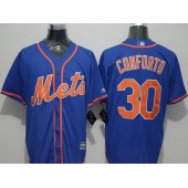 MLB New York Mets 30 Michael Conforto Blue New Cool Base Alternate Home Stitched Men Jersey