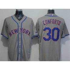 MLB New York Mets 30 Michael Conforto Grey New Cool Base Men Jersey