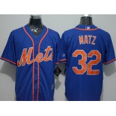 MLB New York Mets 32 Steven Matz Blue New Cool Base Alternate Home Stitched Men Jersey