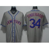 MLB New York Mets 34 Noah Syndergaard Grey New Cool Base Men Jersey