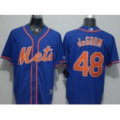 MLB New York Mets 48 Jacob DeGrom Blue New Cool Base Alternate Home Stitched Men Jersey