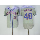 MLB New York Mets 48 Jacob DeGrom Retired Gray 2016 Flexbase Majestic Baseball Men Jersey
