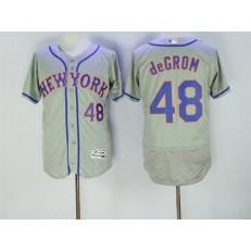 MLB New York Mets 48 Jacob DeGrom Retired Gray 2016 Flexbase Majestic Baseball Men Jersey