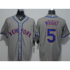 MLB New York Mets 5 David Wright Grey New Cool Base Men Jersey