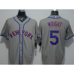 MLB New York Mets 5 David Wright Grey New Cool Base Men Jersey