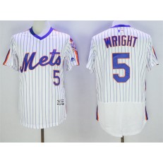 MLB New York Mets 5 David Wright Retired White Pullover 2016 Flexbase Majestic Baseball Men Jersey