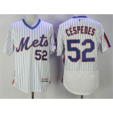 MLB New York Mets 52 Yoenis Céspedes Retired White Pullover 2016 Flexbase Majestic Baseball Men Jersey
