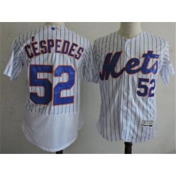 MLB New York Mets 52 Yoenis C&eacute;spedes White Home 2016 Flexbase Majestic Baseball Men Jersey