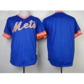MLB New York Mets Blank 1983 Blue Throwback Men Jersey