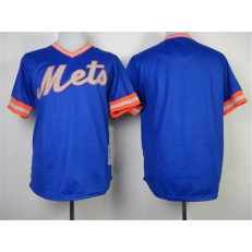 MLB New York Mets Blank 1983 Blue Throwback Men Jersey