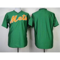 MLB New York Mets Blank 1985 Green Throwback Men Jersey