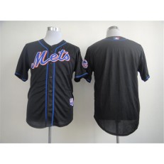 MLB New York Mets Blank Authentic Black W2013 All Star Patch Cool Base Men Jersey