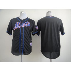 MLB New York Mets Blank Authentic Black W2013 All Star Patch Cool Base Men Jersey