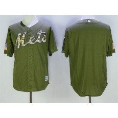 MLB New York Mets Blank Green Salute To Service Majestic Baseball Men Jersey