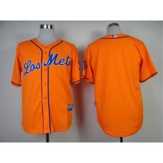 MLB New York Mets Blank Los Orange Men Jersey