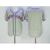 MLB New York Mets Blank Retired Gray 2016 Flexbase Majestic Baseball Men Jersey