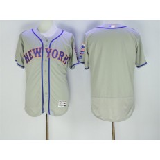 MLB New York Mets Blank Retired Gray 2016 Flexbase Majestic Baseball Men Jersey