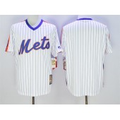 MLB New York Mets Blank Retired White Pullover Majestic Cooperstown Collection Throwback Men Jersey